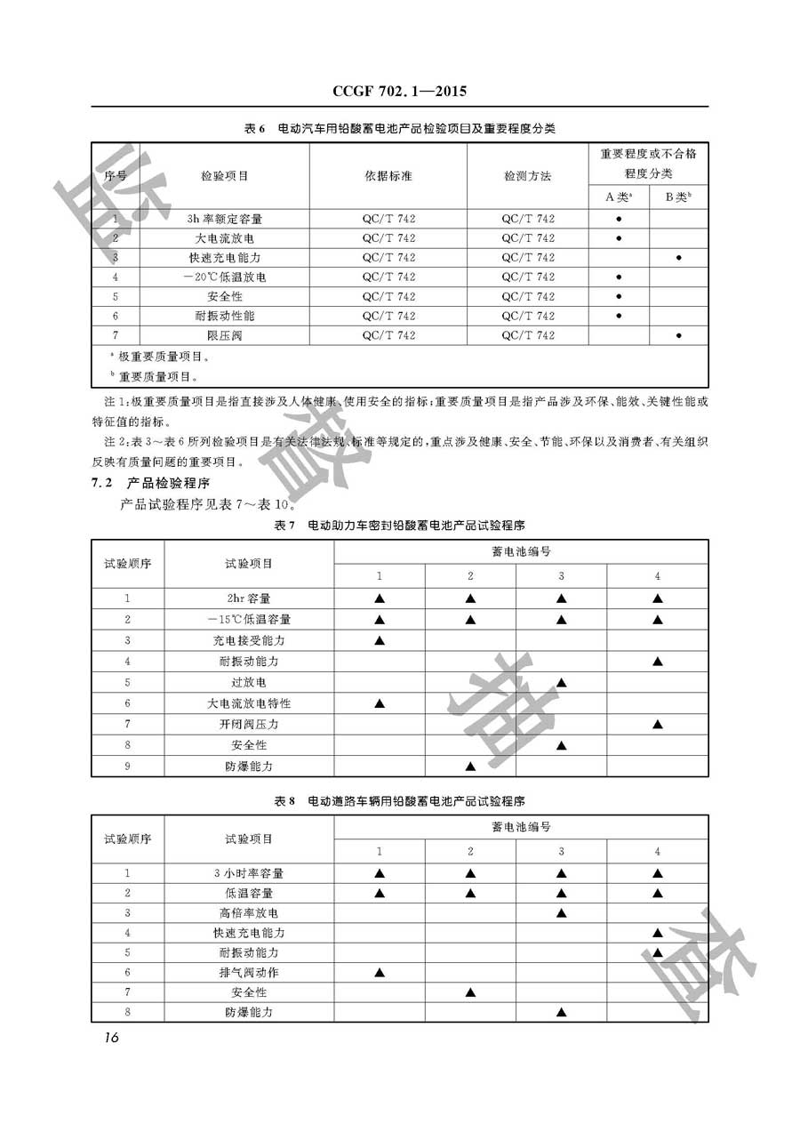 电动车动力电池产品质量监督抽查实施规范