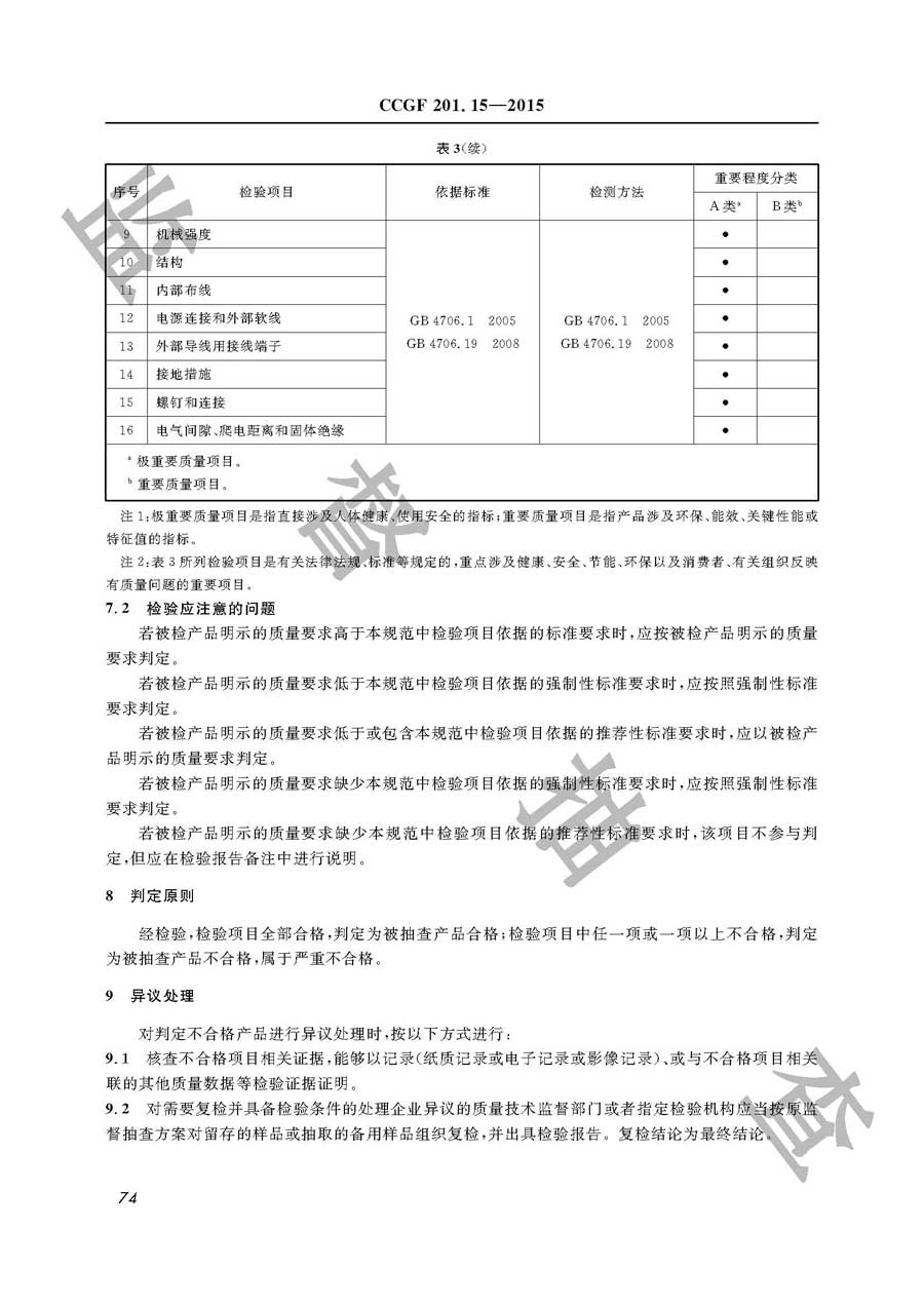 电压力锅产品质量监督抽查实施规范