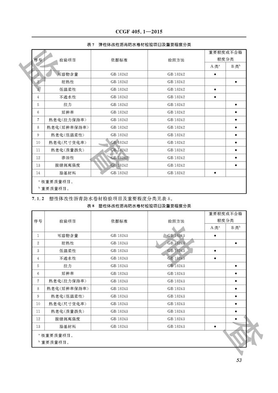 建筑防水卷材产品质量监督抽查实施规范