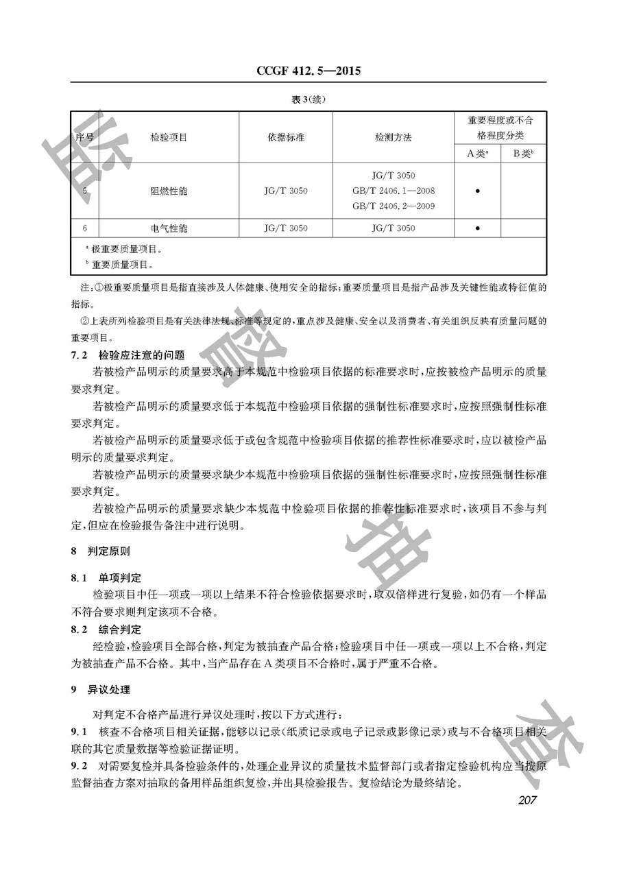 建筑用绝缘电工套管产品质量监督抽查实施规范