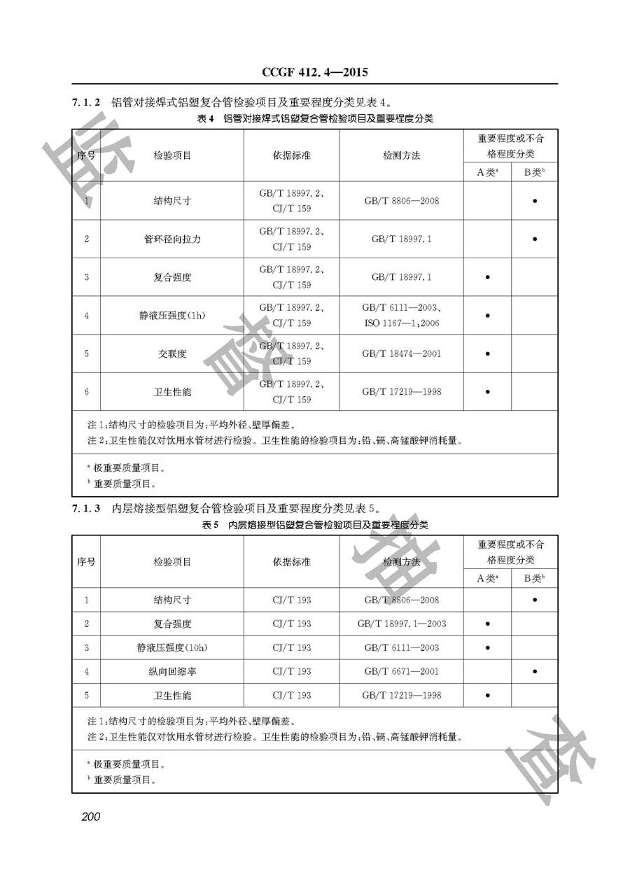 铝塑复合管产品质量监督抽查实施规范